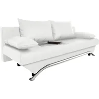 Jockenhöfer Schlafcouch Kunstleder 2-Sitzer Altweiß
