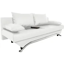 Jockenhöfer Schlafcouch Kunstleder 2-Sitzer Altweiß