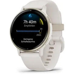 Garmin Vivoactive 5 Elfenbein/Cremegold Smartwatch (Herzfrequenzmessung)-geprüft...