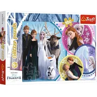 Trefl Disney Frozen Glitterpuzzle, Im Schein der Liebe (Kinderpuzzle)