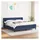 vidaXL Boxspringbett mit Matratze Blau 180x200 cm Stoff