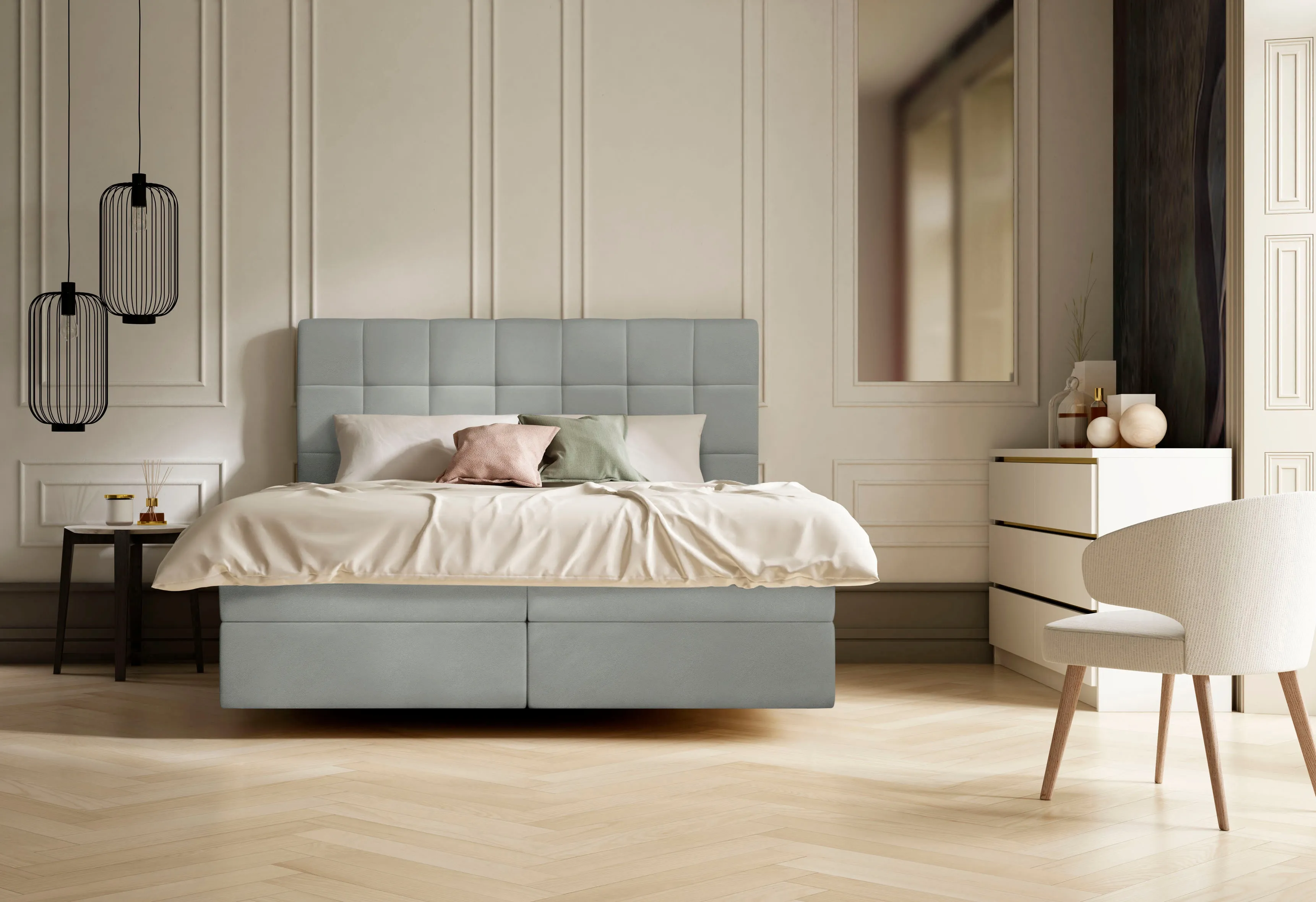 Schlaraffia Boxspringbett »Aida«, mit GELTEX® Next Topper und 7-Zonen-Tonnentaschen-Federkernmatratze Schlaraffia silver