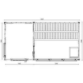 FinnTherm Gartensauna Außensauna Sauna Haus Azalia 2 Sitzbänke Wandstärke 40 mm