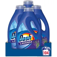 Dash Lavendel Flüssigwaschmittel 5,2 l, 104 Waschgänge, makellos gegen Flecken bei jeder Wäsche