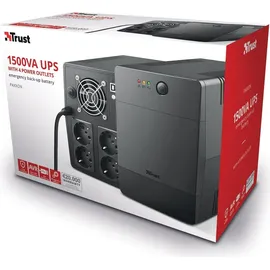 Trust Paxxon Unterbrechungsfreie Stromversorgung (USV), 1,5 kVA 900 W 4 AC-Ausgänge
