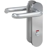 BASI Kurzschild-Garnitur - ZB 3800 - Edelstahl - Lochung WC/Bad - Links - 7304-0328