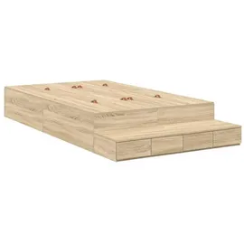 vidaXL Stauraumbett Sonoma-Eiche 120 cm Holzwerkstoff 3335631