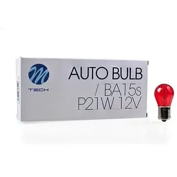 Glühlampe M-TECH P21W BA15s S25 21W RED 12V