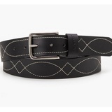 Levis Levi's Herren Stitched Gesteppte Belt, Regular Black, 85 cm