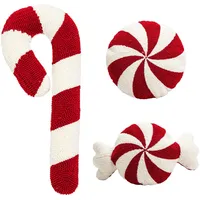 Pfefferminz-Bonbonkissen, Weihnachtskissen Candy Cane Kissen, Zierkissen, Christmas Candy Pillow, Creative Red Spiral Lollipop Pillow, Dekoratives Rotes Süßes Wurfkissen, Weihnachtsdekorationen