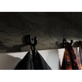 Massivmoebel24 Wandgarderobe Railway grau