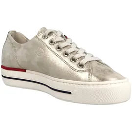 Paul Green Leder-Sneakers in Gold / 38