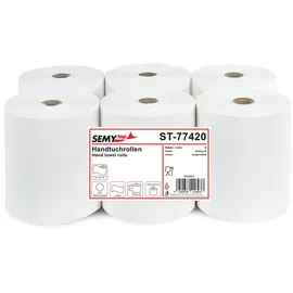 SEMYtop Handtuchrolle 1-lagig 6 Rollen