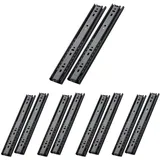 AOLISHENG Schubladenschienen Vollauszug 250mm Schwerlastauszug mit 45 kg Tragkraft für Küchenschränke und Möbel,Schwarz,5 Paar(10er Set)