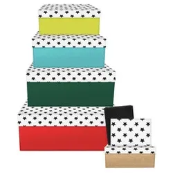 BY NATURE Weihn.Geschenkkarton Sterne sortiert 1482-24611 6tlg Flach