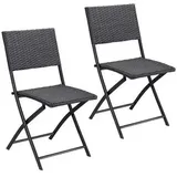 CASARIA Klappstuhl Rom 55 x 70 x 106 cm schwarz 2 St.
