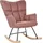 Beliani Schaukelsessel OULU Stoff 78 x 113 x 93 cm Rosa gepolstert