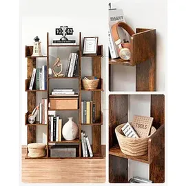 VASAGLE Bücherregal 86 x 25 x 140 cm Braun