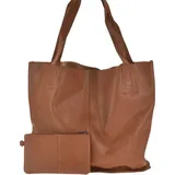 GREENBURRY Nappa Shopper Tasche Leder 43 cm braun