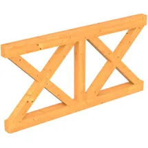 SKANHOLZ Andreaskreuz Brüstung 170 cm Holz natur