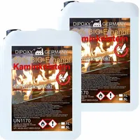 Bioethanol / Ethanol 80% Premium 2x1L - mit Kaminknister-Effekt für Dekofeuer, Tischkamin, Kamin & Gartendeko-Feuer