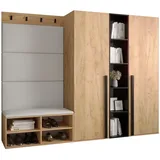 ABIKS MÖBEL Garderoben-Set MIRO Set 8, Garderobe mit gepolsterten Paneelen, Modern Design