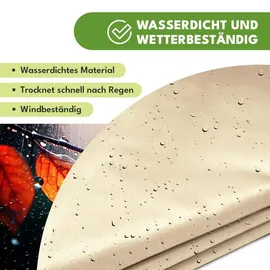 krumad Sonnensegel Dreieck 4x4 m Beige Sonnenschutz Wasserabweisendes UV Wetterfest mit Befestigungsseilen - Beige