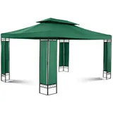 Uniprodo Gartenpavillon 3 x 4 m dunkelgrün