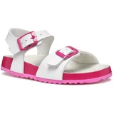 GEOX Adriel I Sandal, White/Fuchsia, 29