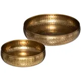 Atmosphera - Set aus 2 Schalen "Oasis" - Metall - vergoldet - Golden