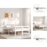 Betten & Bettgestelle - Living Seniorenbett Mit Kopfteil Weiß Massivholz