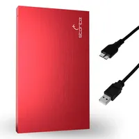 Storite Externe tragbare Festplatte 1TB mit USB 3.0, externer Backup-Speicher, schnelle Datenübertragung, geeignet für PC, Mac, Windows, Gaming, Laptop und Desktop (rot)