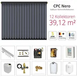 Solarbayer Vakuum-Röhren Solaranlage CPC NERO 12 Kollektoren 39,12 m2 -S