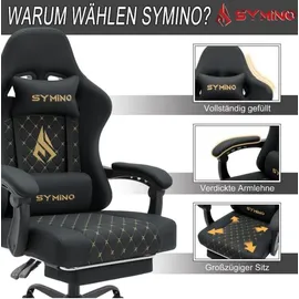 luxuskollektion Symino Gaming-Stuhl Schwarz PC
