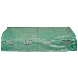vidaXL Polytunnel Gewächshaus Begehbar & Mobil Stahlrahmen 18 m2