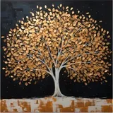 XXXLutz EUROART Wandbild 50 x cm Golden Tree II Metall Gold