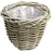 Van der Leeden Rattan Übertopf Ø 20 x 16 cm Grau