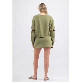 Tom Barron Freizeitanzug Sweatshirt und Rock Khaki/S