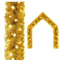 vidaXL Weihnachtsgirlande 10 m Golden