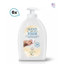 Blanc HYGIENIC Milde, sehr ergiebige Profi-Schaumseife mit Pumpsystem– 6 x 400 ml, hoch schäumend, dermatologisch getestet