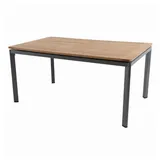 MWH Das Original Alutapo Gartentisch 160 x 95 x 74 cm eisengrau/natur