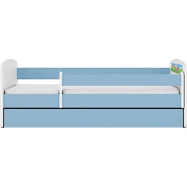 raumhirsch furniture Kinderbett Safari 80 x 180 cm Holzwerkstoff blau