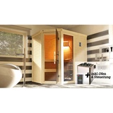 weka Design-Sauna Cubilis 2 Sparset 7,5 kW OS digi. Steuerung Glastür Fenster