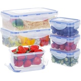 EASYLOCK 6PACK Plastik Frischhaltedosen Set mit Deckel (1150ML*2+180ML*4), Meal Prep Boxen, Aufbewahrungsbox Küche, Mikrowellengeschirr, Lunchbox Erwachsene, Frischhaltebox Gefrierdosen Klein