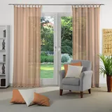 Wirth Vorhang WIRTH "Sunday" Gr. 1, orange (terrakotta), B:141cm H:145cm, Jacquard, Baumwolle, Polyester, Gardinen, nach Maß