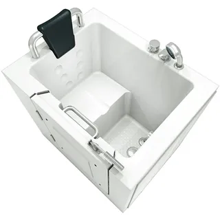 AcquaVapore Sitzbadewanne Senioren Sitzwanne mit Tür S02-TH-C-L 100x78cm