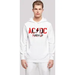 Kapuzenpullover F4NT4STIC "ACDC Rock Band PWRUP Photo Logo", Herren, Gr. 4XL, weiß, Obermaterial: 50% Baumwolle, 50% Polyester, casual, relaxed fit, Langarm, Pullover, Print