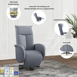 sit&more TV-Sessel Zora Kunstleder 75 x 112 x 82 cm rot mit Aufstehhilfe, 2 Motoren und Akku