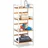 Relaxdays Badregal Bambusregal Badezimmer, HBT 110x45x31,5 cm, weiß/natur