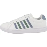 K-Swiss Damen Court Sneaker, White/Ashleigh Blue/Beryl Green, 41 EU